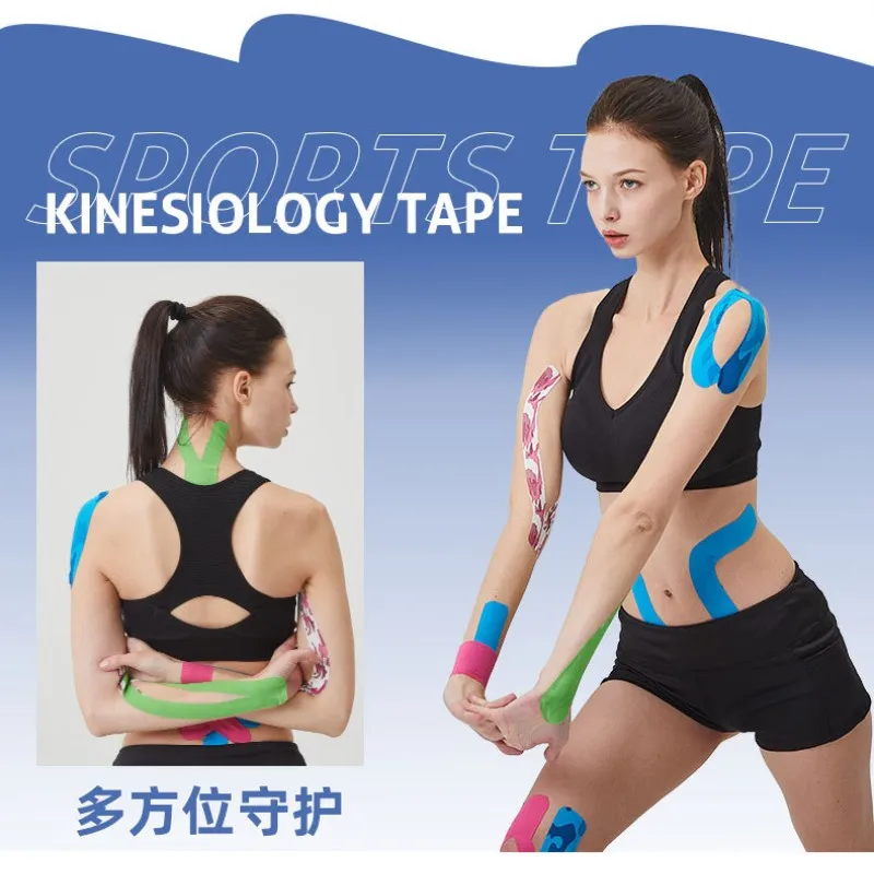 Кинезиологическая лента 5 размеров, медицинская Спортивная эластопласт, обвязка для восстановления спортивного зала, водонепроницаемая бандаж для снятия боли в мышцах