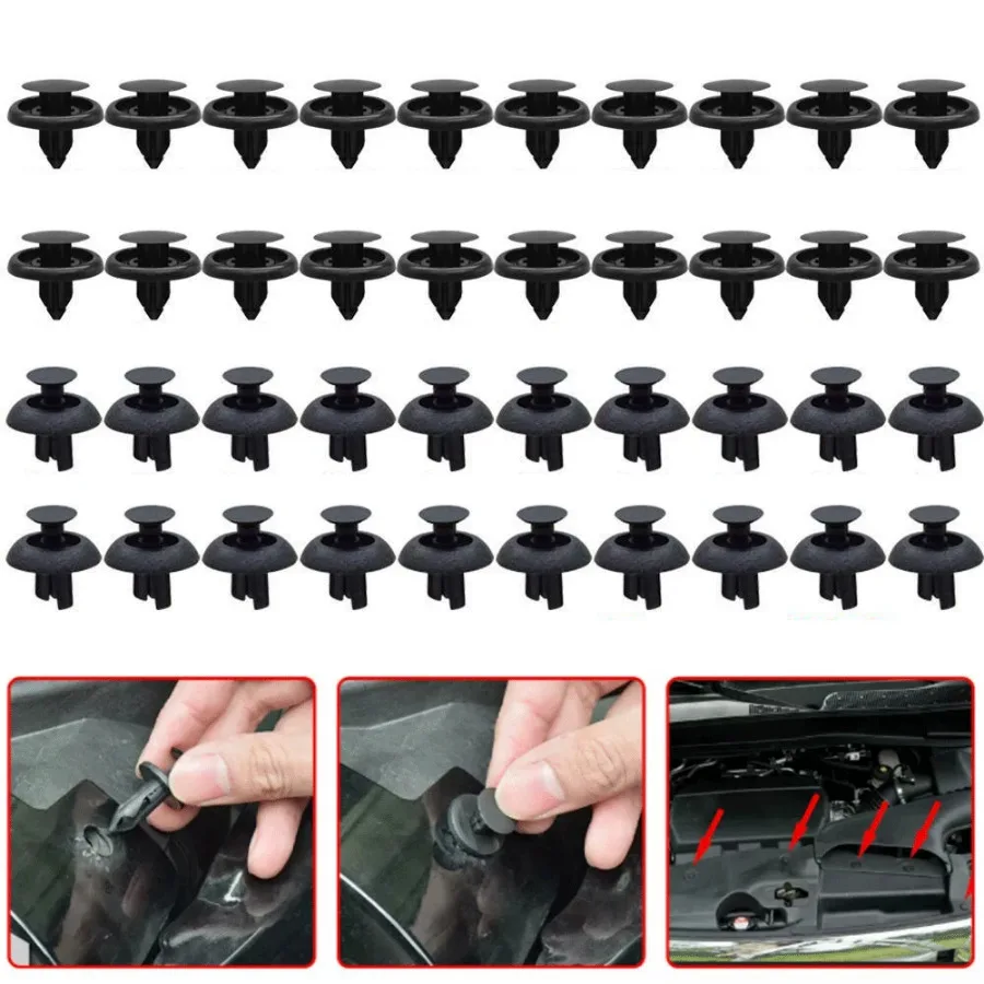

100pcs Car Trim Panel Clips Auto Bumper Fender Push Pin Rivets Car Fasteners Kit Car Auto Interior Accessories for TOYOTA LEXUS