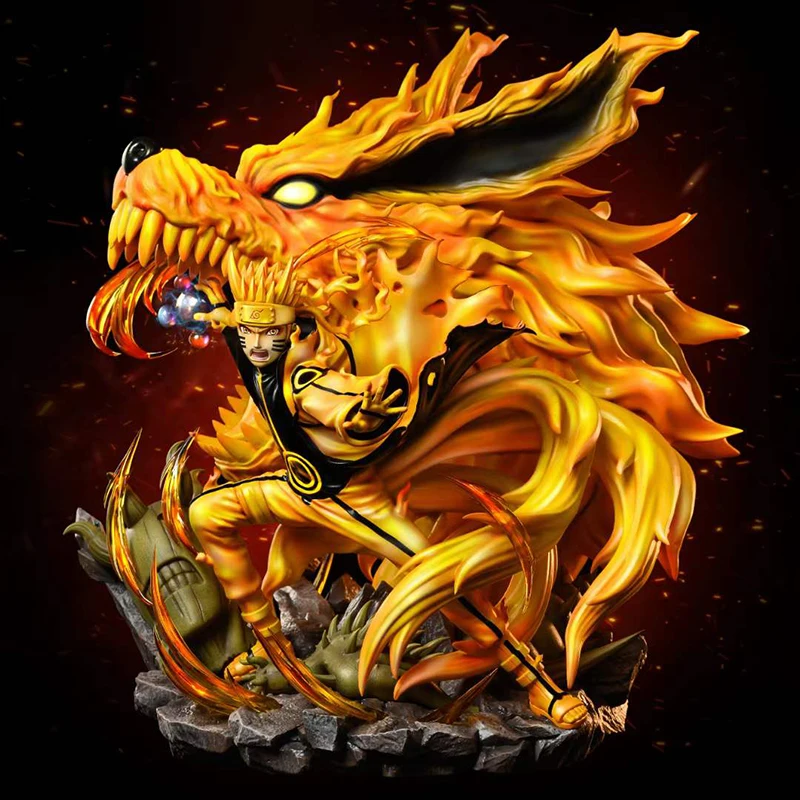 29cm Anime Naruto Figure GK Kurama Uzumaki Naruto Action Figure Kyuubi