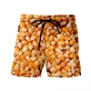 Funny Fatty Beef Hot Dog Men's 3D Print Short Pants Street Hip Hop Beach Shorts Skateboard Swimming Women Trunks 3