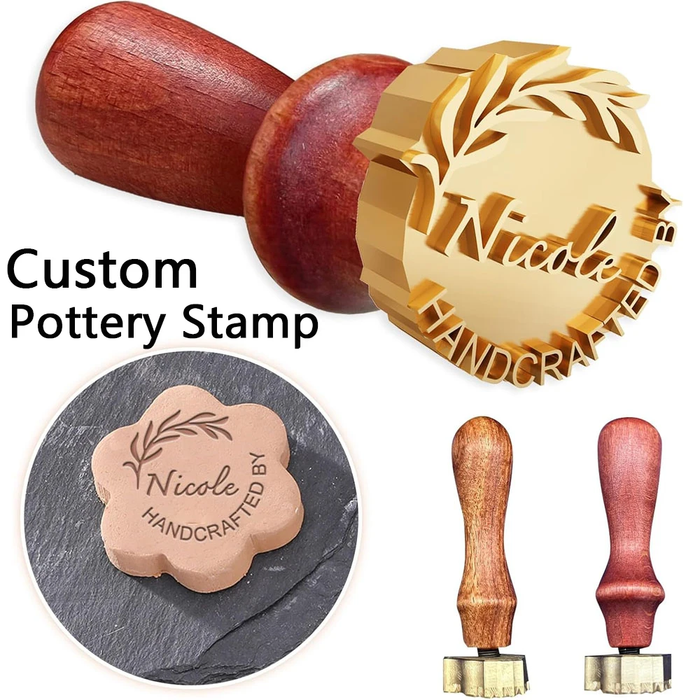 Custom Brass Pottery Clay Stamp 1