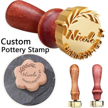 Custom Brass Pottery Clay Stamp 1