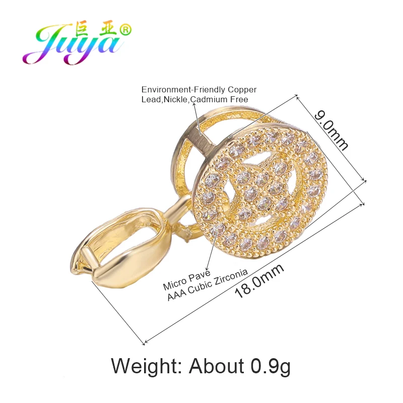 Elegant Brass Connector Pinch Clip Bails for DIY Earrings and Jewelry Making