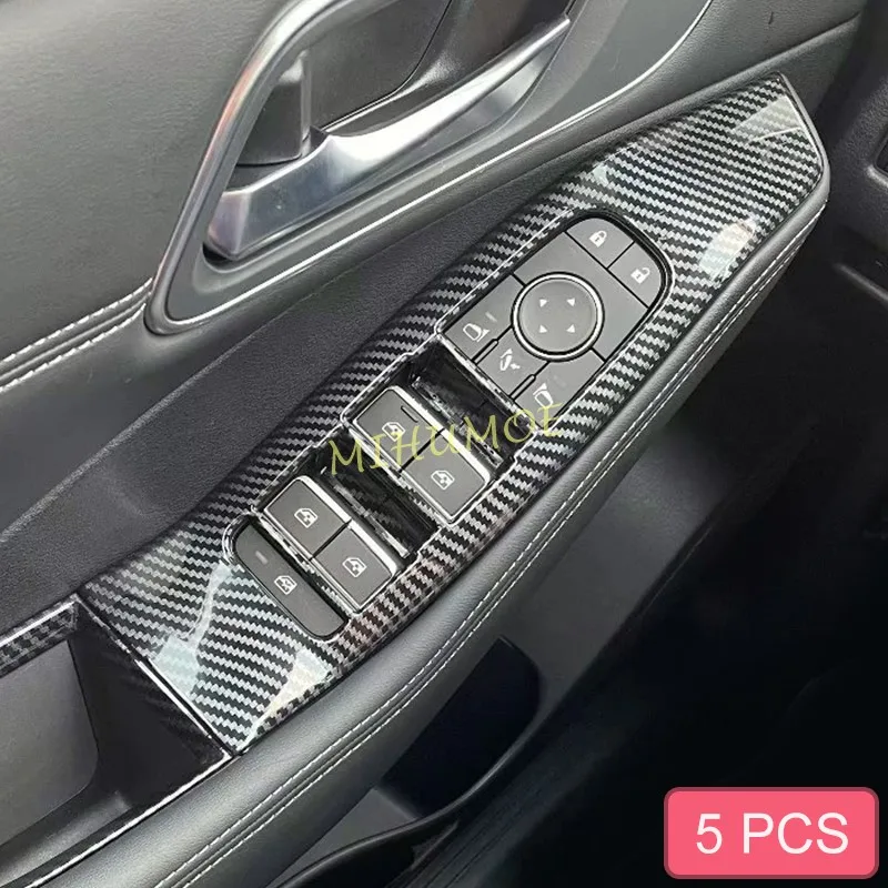 

Carbon Fiber Interior Door Window Switch Panel Cover Trims For Nissan Rogue X-Trail 2021 2022 2023