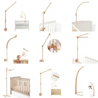 Baby Rattle Toy Bed Bell Bracket Wooden Mobile 0-12 Months Newborn Crochet Bed Bell Hanging Toys Holder Bracket Infant Crib Gift 1
