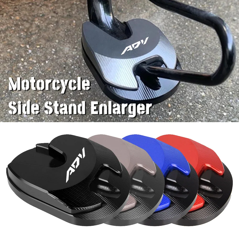 

2023 New Motorcycle Accessories Side Stand Enlarge Plate Kickstand Extension For Honda ADV150 ADV 150 350 2019 2020 2021 2022