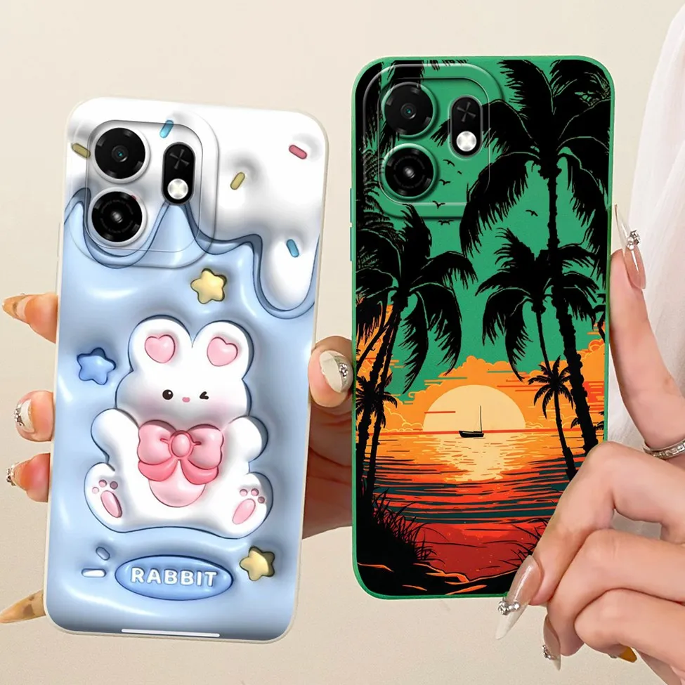 Luxury Floral Phone Case - Fashionable Silicone Cover with Cute Painted Design