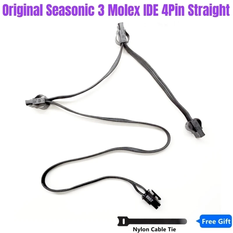 Оригинальный Seasonic 6Pin до 3x Molex IDE 4Pin прямой Perif силовой кабель для Seasonic Snow Silent 750W 1050W 1250W Модульная мощность