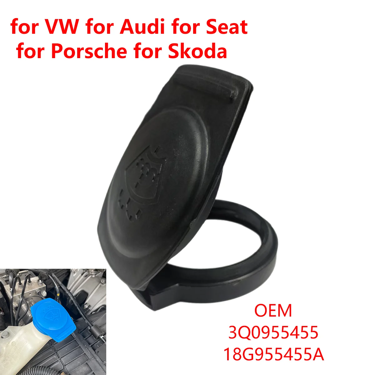3Q0955455 pour Porsche Cayenne pour VW pour Audi pour siège pour Skoda Octavia voiture pare-brise essuie-glace lave-glace bouchon de réservoir de liquide