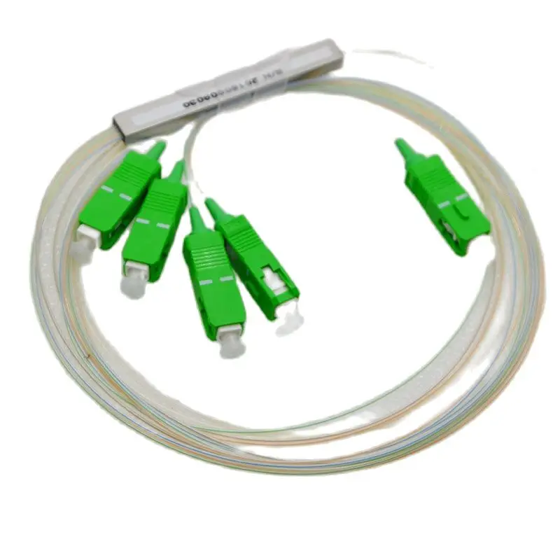10pcs New SC/APC 1:4 PLC Mini Fiber Optical Splitter Single Mode 1260~1650nm Splitter Wholesale Free Shipping