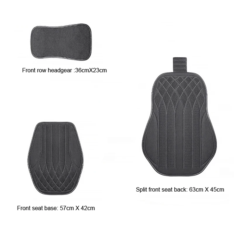 Coprisedile Universale per Auto in Pelle Scamosciata Traspirante Antiscivolo per Tutte le Stagioni Protezione Sedili Auto - Image 6