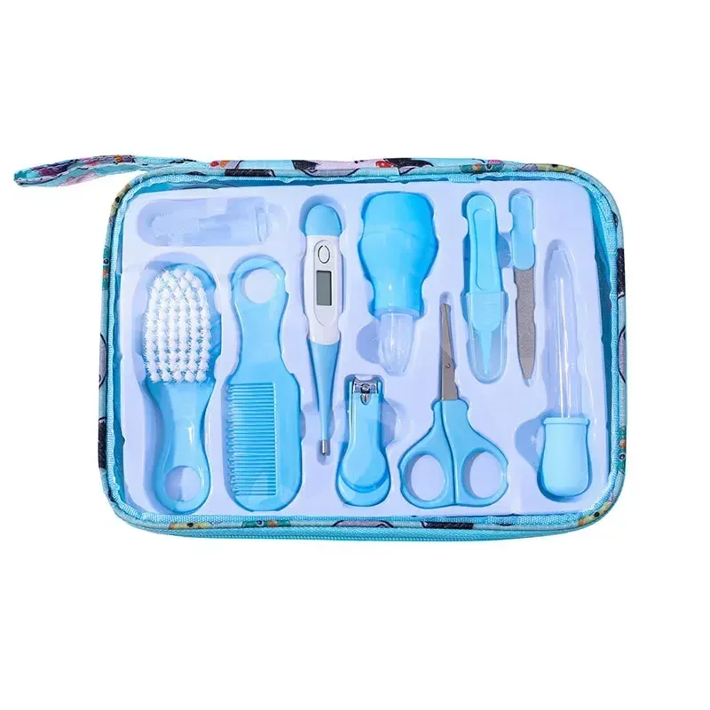 Set - Newborn Nail Clipper Set 10 - Piece Baby Care & Cleaning  , Safe Comb & Brush Gift Box