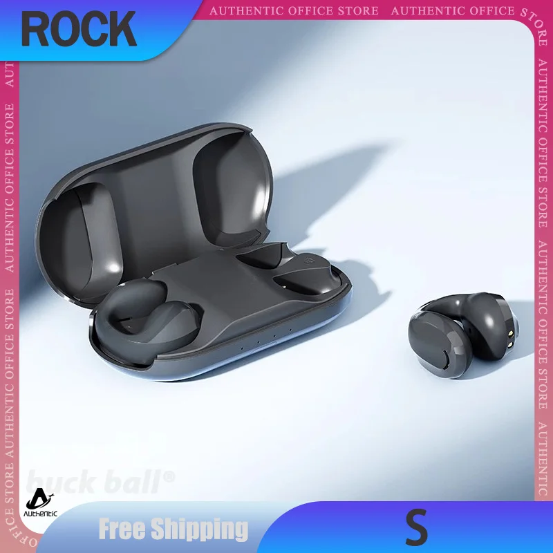 

Rock S Bone Conduction Wireless Earphones IPX6 Waterproof Bluetooth5.4 Headphone AI Noise Reduction For Sports Running Headset