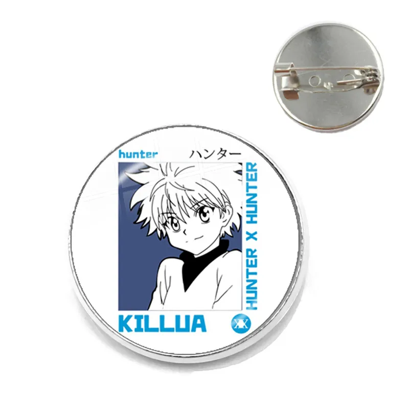 Anime Hunter x Hunter Hisoka Testing Glass Dome Pin Badge Cosplay Kurapika Killua Zoldyck GON·FREECSS Number Brooch Gift