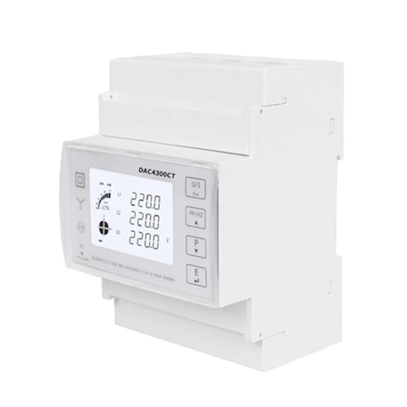 

Многофункциональный ЖК-измеритель энергии на Din-рейку Modbus RS485 45-65 Гц, трехфазный, четырехпроводной