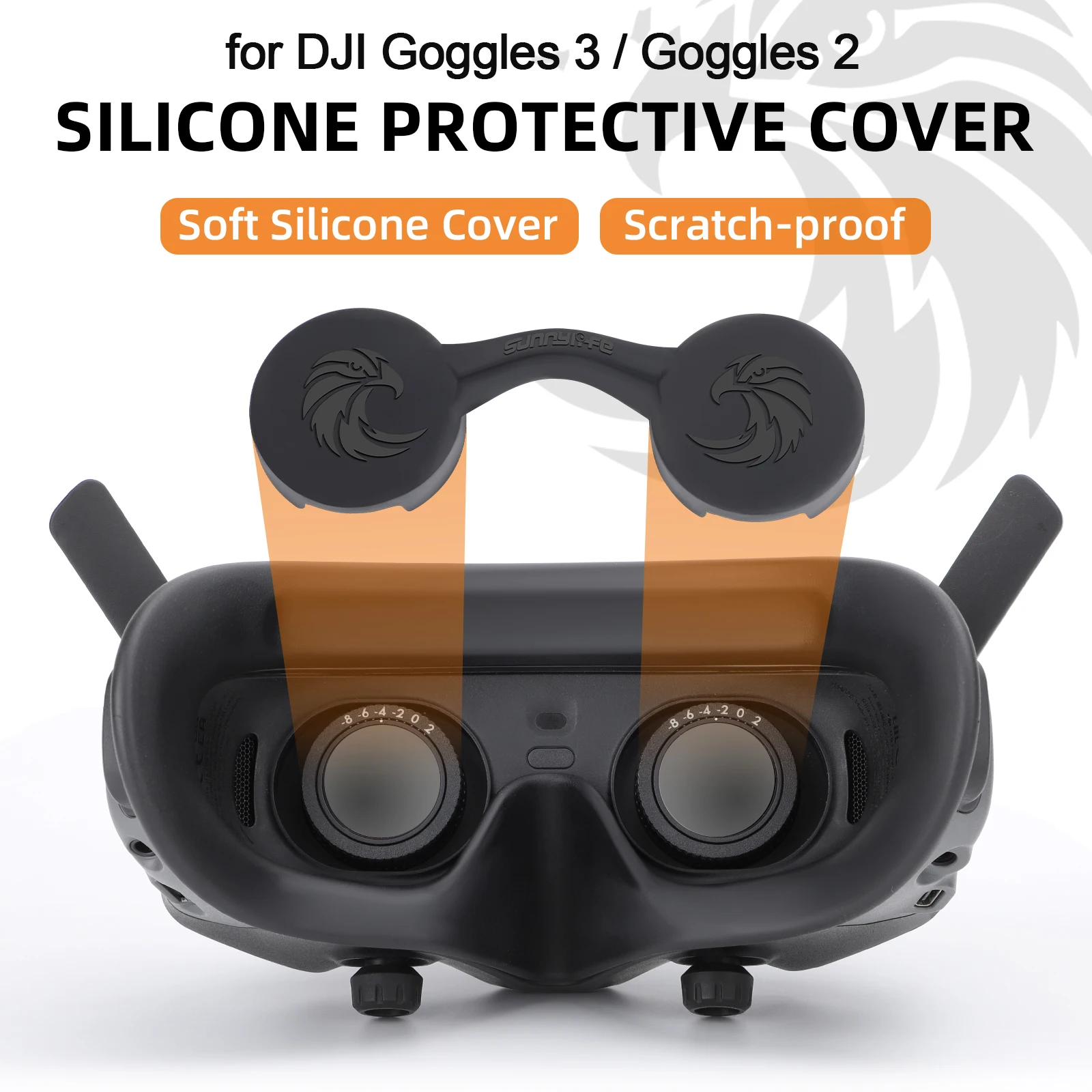 Scratch-proof Silicone Lens Cover for DJI Avata 2/Avata for DJI Goggles 3/2 Dustproof Lens Cap Flight VR Glasses drone accessories