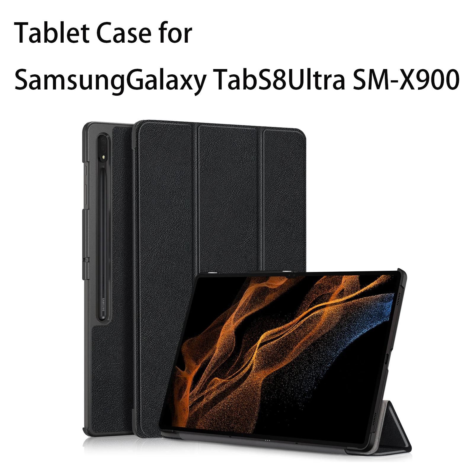 Ultra Slim Shockproof PU Leather Tablet Case - 14.6-Inch Protective Cover