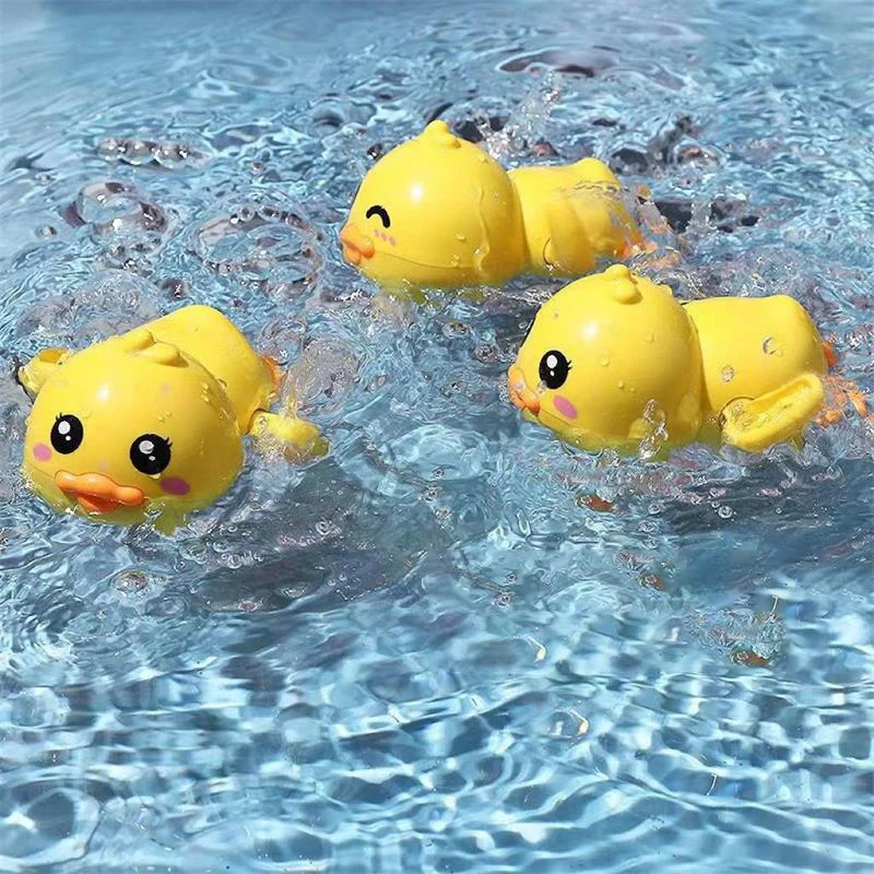 1Piece Baby Bath Toys Pool Beach Classic Chain Clockwork Water Toy Bathing Cute Duck Turtle Dolphin For Kids Water Playing Toys 3