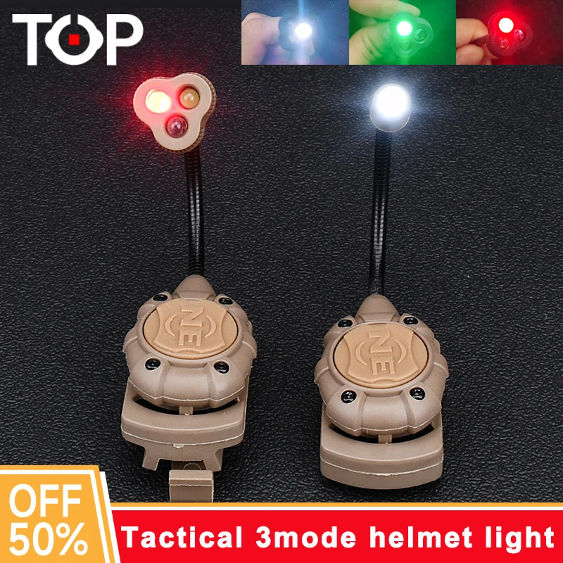 

Tactical Airsoft Mpls Helmet Strobe Light Mode LED Helmet Lights Fast Helmet Lamp Hunting Survival Safety Flashlight Accessories