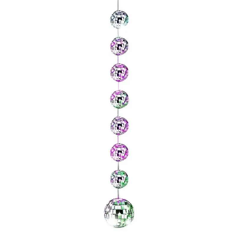 

Mirror Ball Garlands Beaded Disco Ball String Stylish Easy To Install Indoor Outdoor Garlands For Graduation Ceremony Engagement