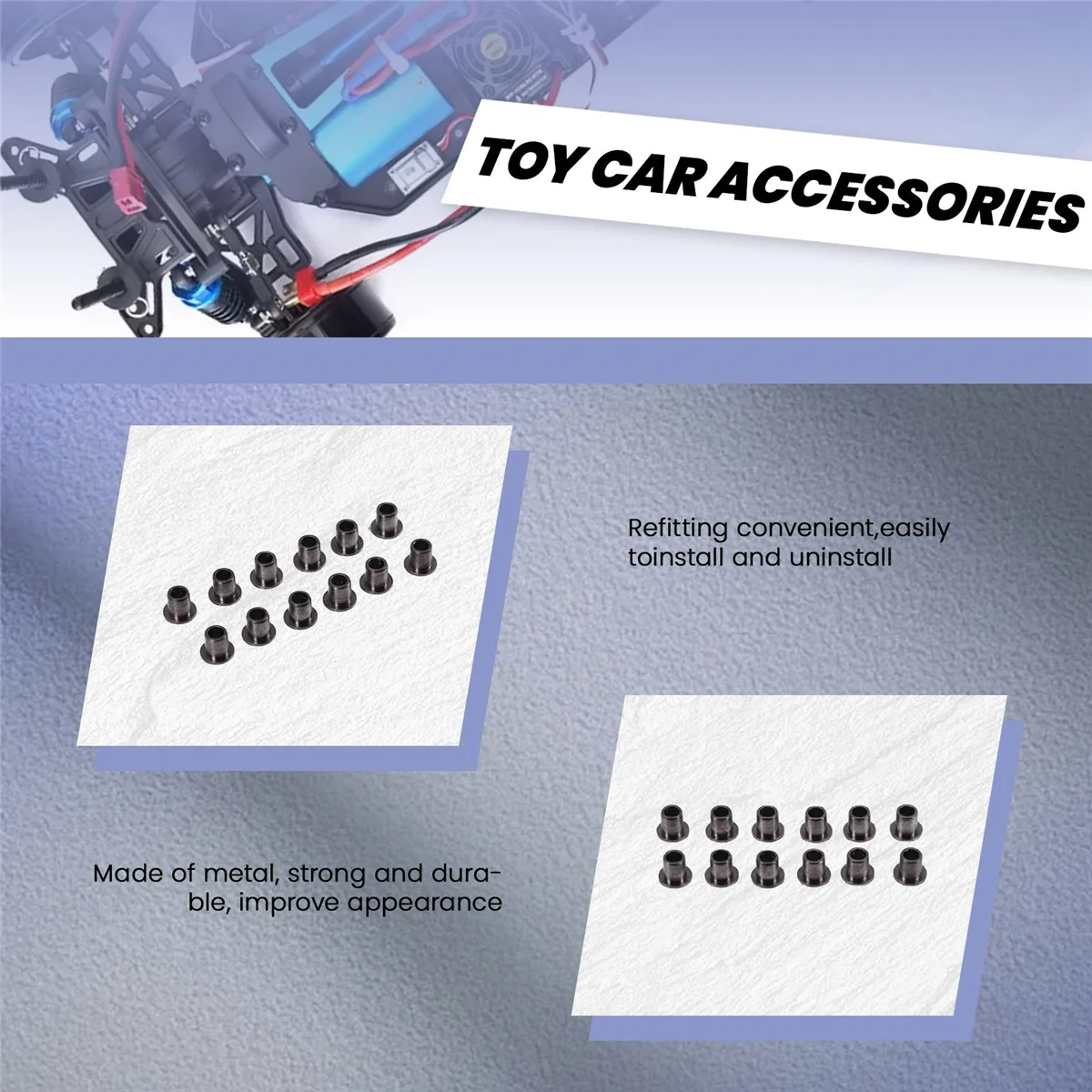 Steering Pivot Bushing C-Hub Bushings 12Pcs 02101 HSP Spare Parts For 1/10 R/C Model Car Nitro RC Car Parts rc car parts