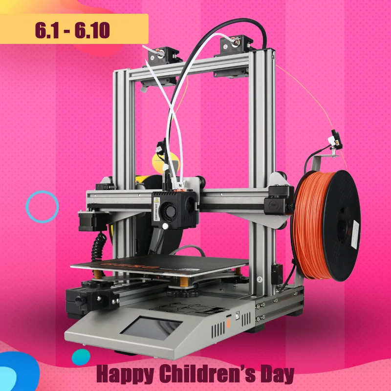 

Wanhao Top Popular 1.75mm Filament FDM D12-230 DOUBLE EXTRUDER DIY Desktop 3D Printer