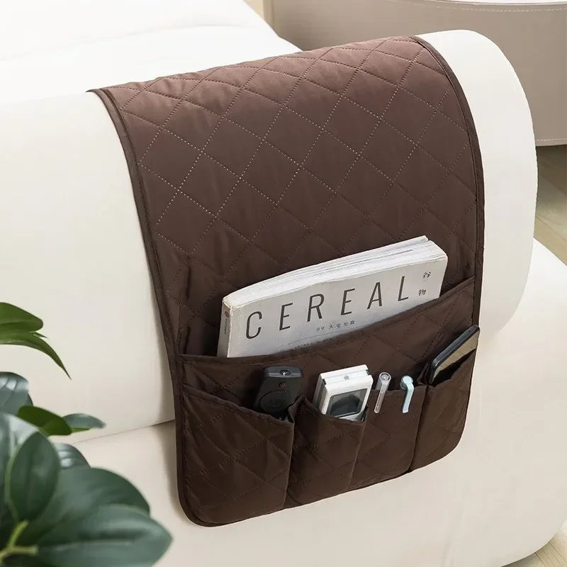 Sofa Armrest Organizer with Pockets and Cup Holder Tray Couch