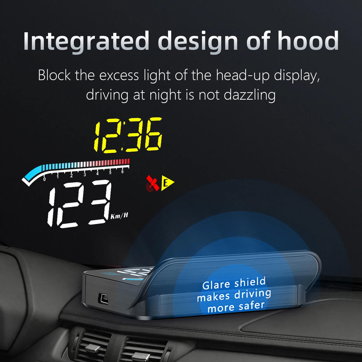 M17 OBD+GPS HUD 자동차 헤드업 디스플레이 고도계 속도계 수온계 전압계 과속 경보 피로 운전 알림 기능 포함