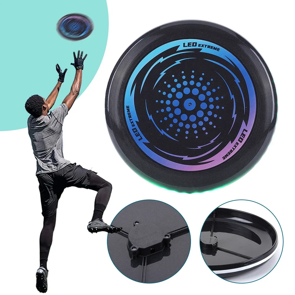 LED Light Up Flying Disc Rechargeable 49 LEDs Ultimate Brightness Glowing Golf For Outdoor Sports