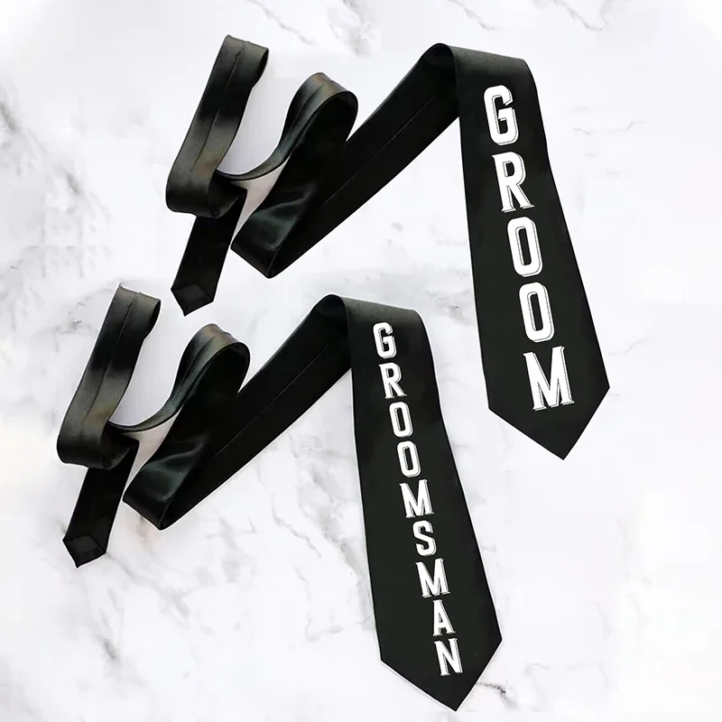 

groom groomsman Tie Bachelor Party wedding bridal shower groom to be decoration Accessories present Proposal gift Photo props