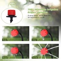 Micro Drip Irrigation System Portable 20M Automatic Watering with Adjustable Drippers Misting Watering Kits Garden Hose 5