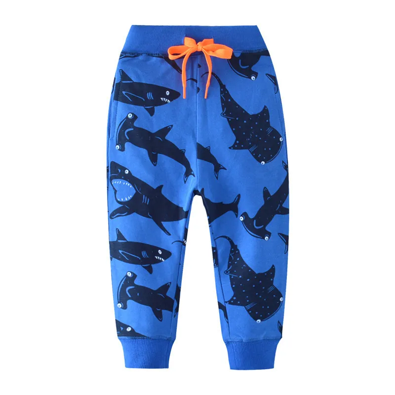 

Jumping Meters Children's Animals Print Boys Girls Sweatpants Autumn Spring Sharks Baby Trousers Pants Sport Harm Kids Pants