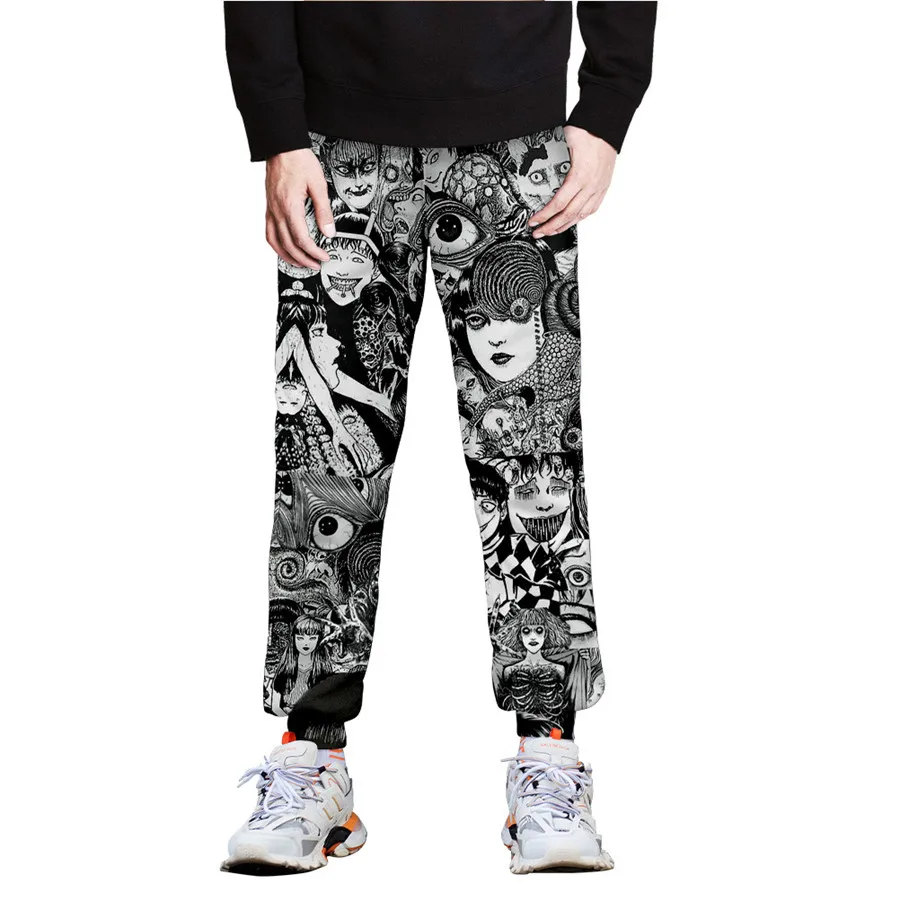 Japan Horror Manga Junji Ito Sweat Pants 3D Joggers Pants 