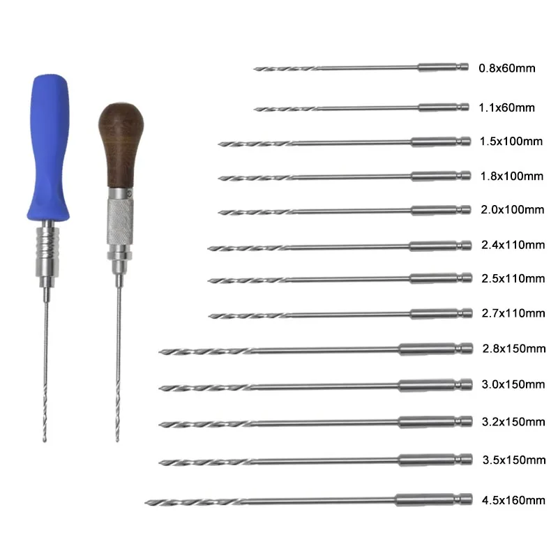 

10pcs/set Bone Drill Bits AO Quick Coupling Handle Bone Drill Handle Orthopedic Surgery Instrument