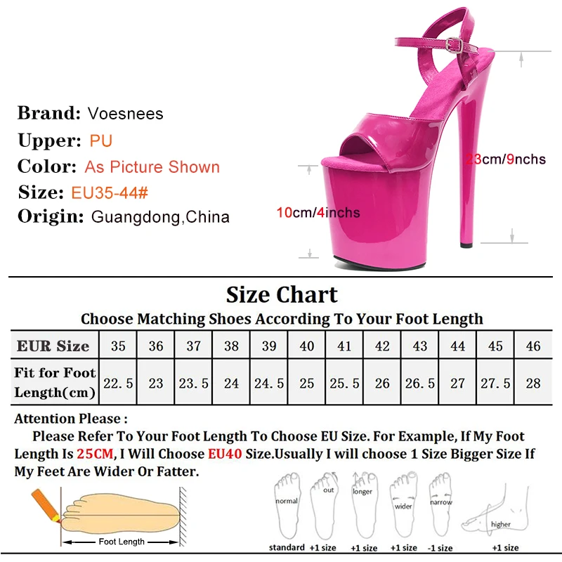 Big Shoe Size 41 42 43 Sandals Women Platform Shoes Sexy Pole Dance Shoes 20CM High Heels Open Toe Nightclub Shoes Red Pumps