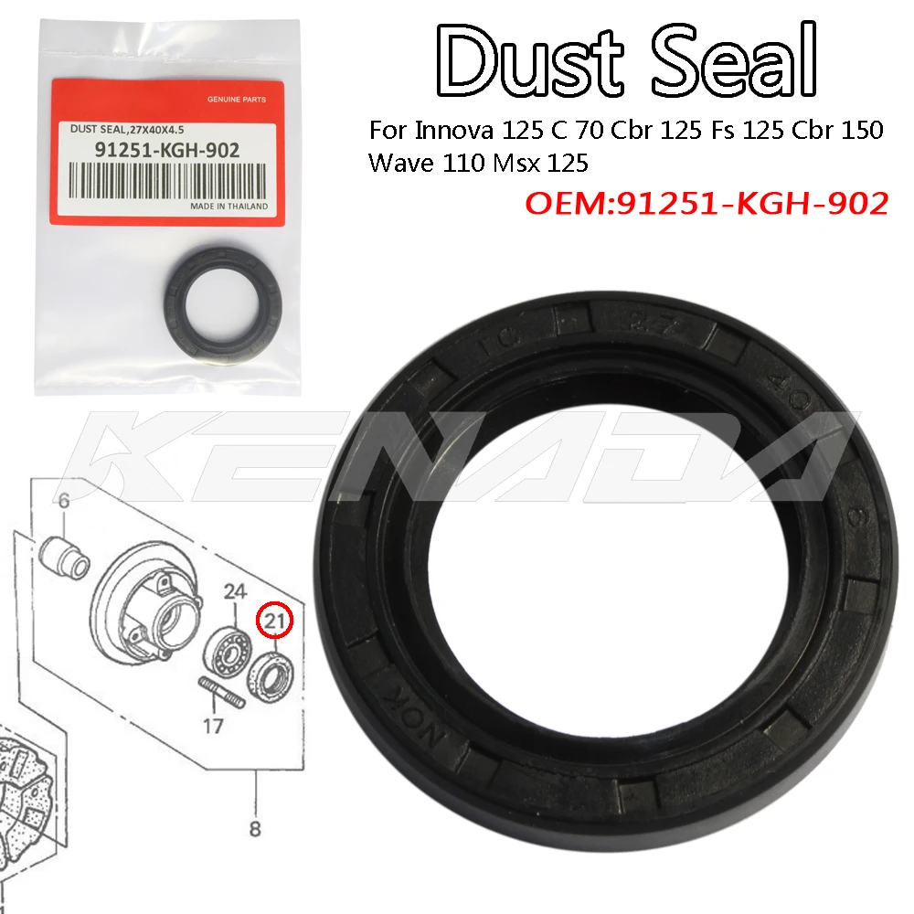 Parapolvere Ruota Posteriore Per Innova 125 C 70 Cbr 125 Fs 125 Cbr 150 Wave 110 Msx 125 91251-Kgh-902