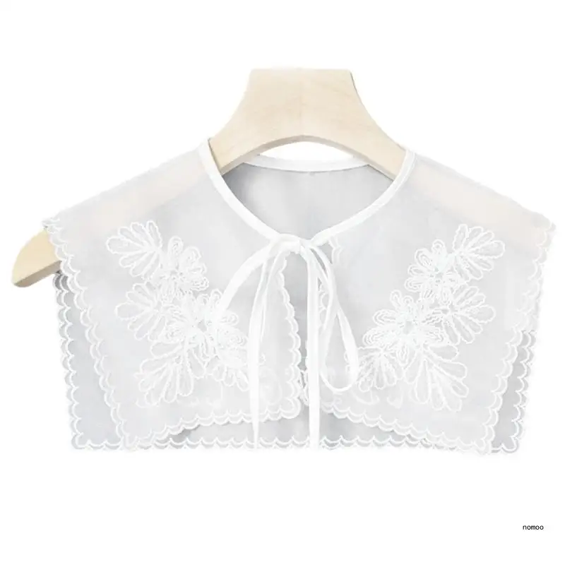 

Woman False Neckline Detachable False Collar Coat Shirt Sweater Decor Collar