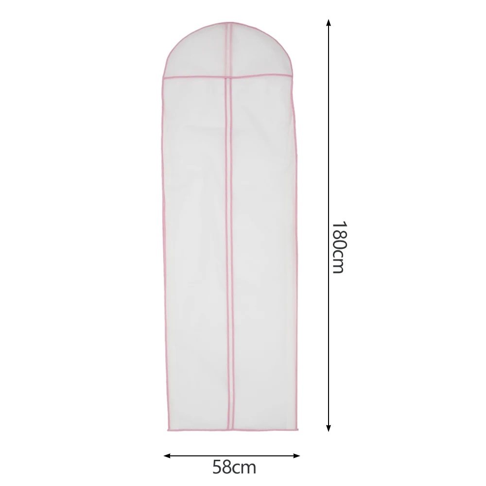 1/2/5Pcs 웨딩 드레스에 대 한 옷 먼지 커버 의류 180cm 지퍼와 완전히 동봉 된 옷 보호대 커버 가방 매달려