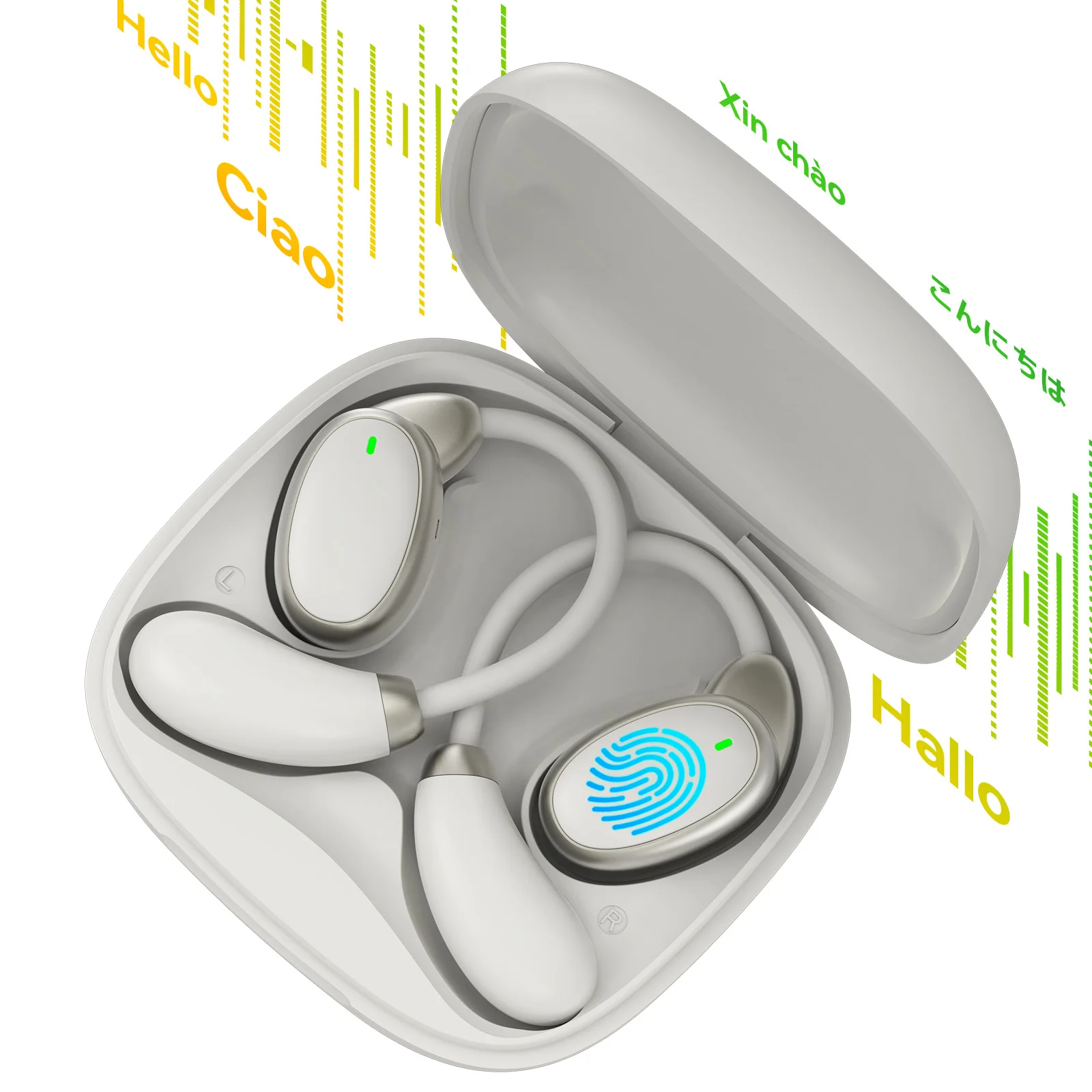 150 Languages Instant Translator Earphones V18 Portable Smart Voice Translate Wireless BT Music Headphones Download APP for free