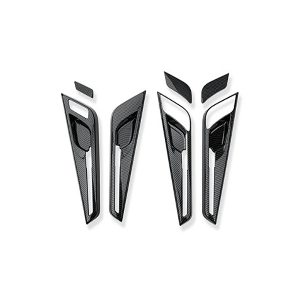 

Стильная Внутренняя крышка для двери из углеродного волокна, внутренние ручки, декоративная рамка для Kia EV6 2021 2022 2023