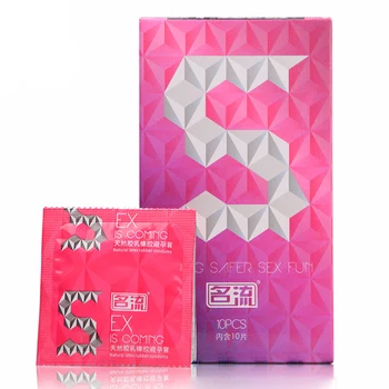 10pcs 49mm Small Condoms Adult Supplies Latex Tight Dotted Penis Sleeves Lasting Slim Vaginal Massage G-spot Condom Fama Sex Toy 1
