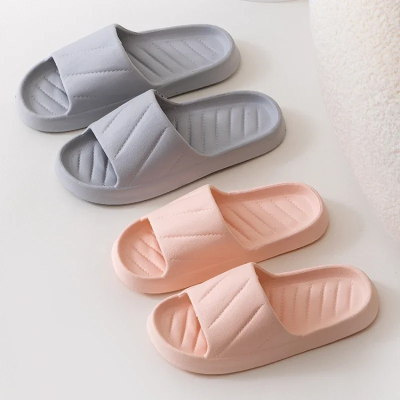 Bath Couple Style Home Indoor Slippers Sandals Household Slippers for Women Summer Hotel Bathroom Leisure women sandals soft sole slippers