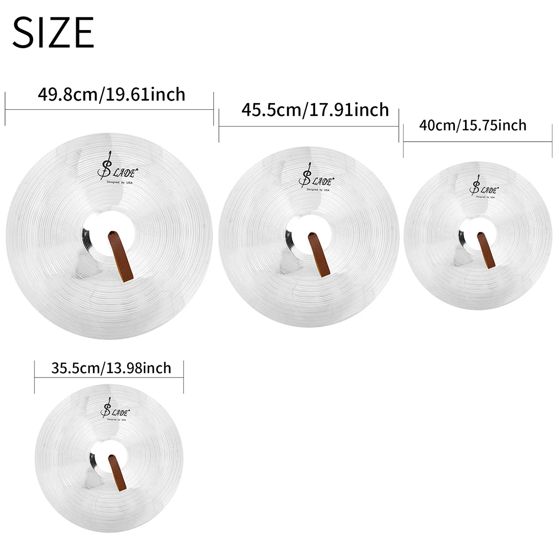 MD140 1 pair of cymbals Alloy material Silver Military Cymbal Ring Pattern Lightweight Military Cymbal Percussion Instruments