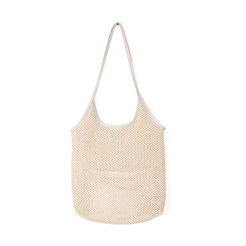 EZeasy Light Luxury Niche Designer Bags for Women Woven Bag Creative Fashion Straw Woven Bag Bucket Portable Bag Messenger Bags