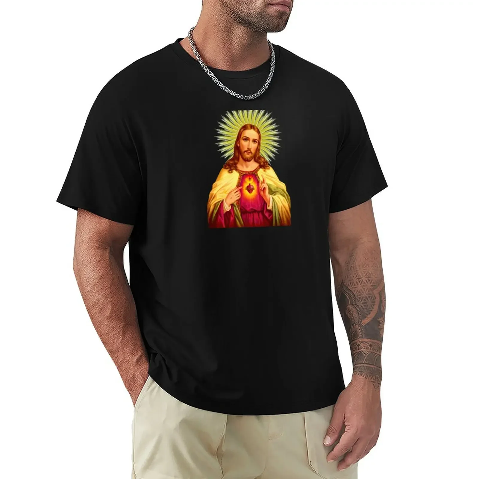 

Sacred Heart of Jesus Catholic Detente Sagrado Corazon de Jesus T-Shirt customizeds blacks men t shirt