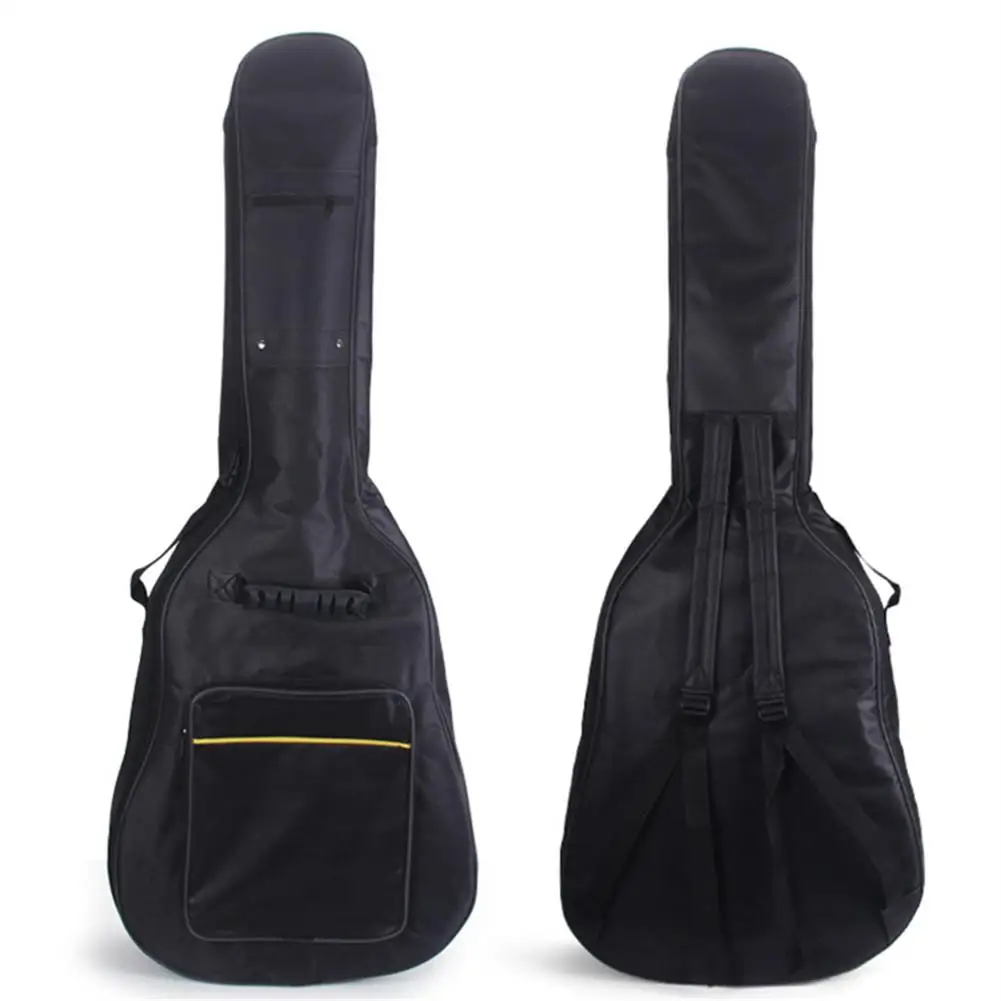 1PcsBlackWaterproofDoubleStraps41AcousticGuitarUkuleleFolk