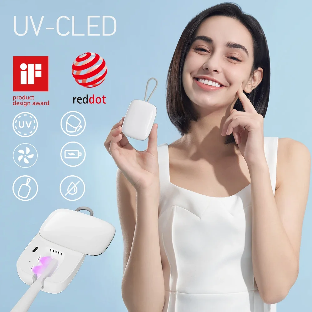 Toothbrush holder, toothbrush sterilizer, toothbrush case, toothbrush storage box-MINI UV Light Toothbrush Sterilizer Quick Fans Dry Holder Bathroom Equipment Charging Antibacteria Ultraviolet Tooth brush Box