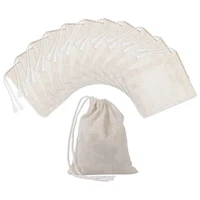150 Pieces Drawstring Cotton Bags Muslin Bags,Tea Brew Bags (4 X 3 Inches) 1