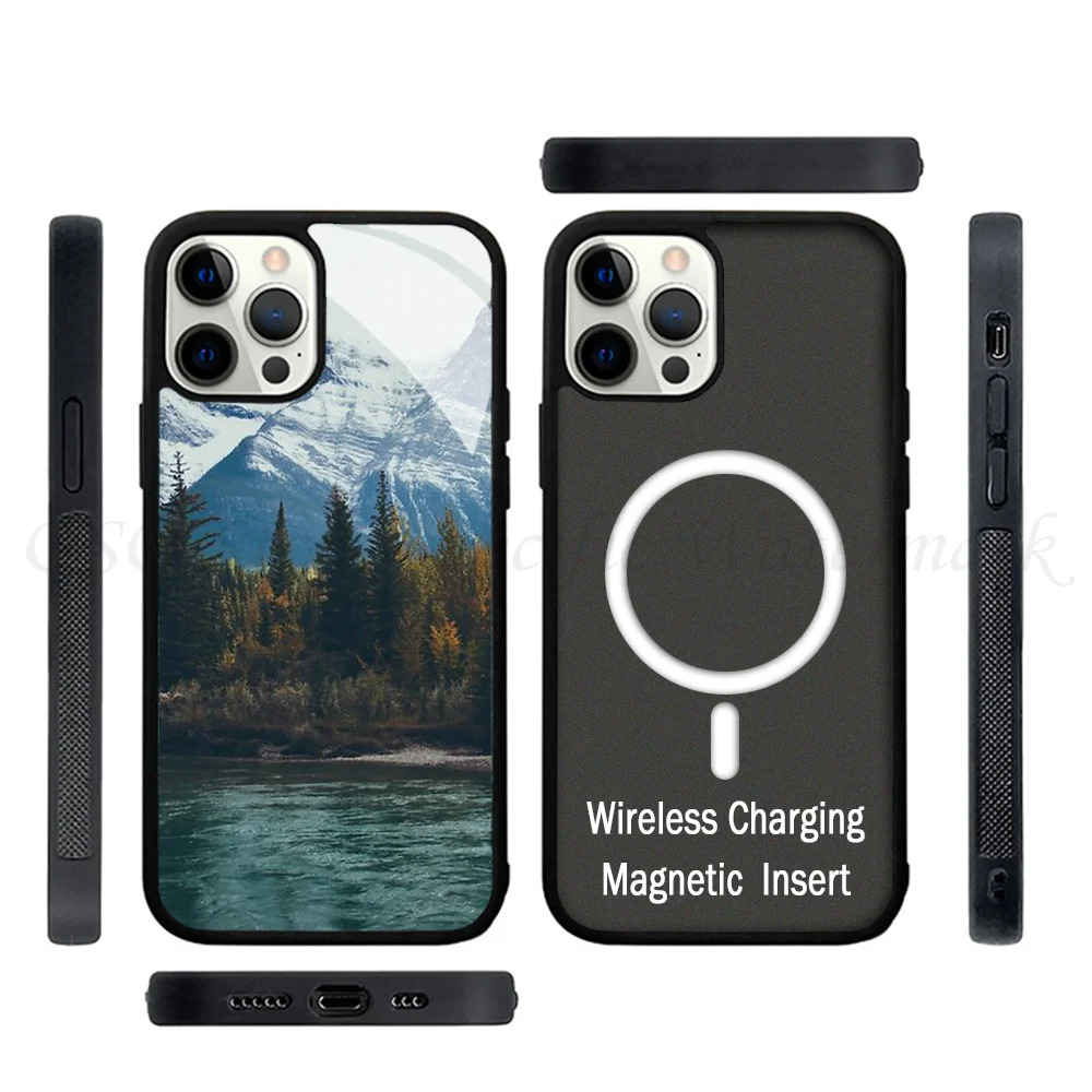 

Чехол для телефона с крепким магнитом Mountain River для IPhone 15 14 13 Pro Max 11 12 Mini Alex, чехол с зеркалом для беспроводной зарядки Magsafe