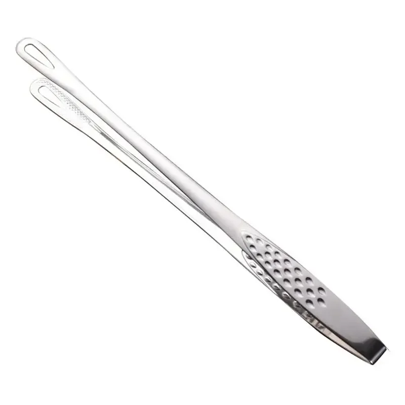 304 Stainless Steel Food Tongs Long Handle Non-Slip 1pc for Barbecue Steak Kitchen BBQ Cooking for food tongs